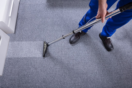 cleaning a carpet